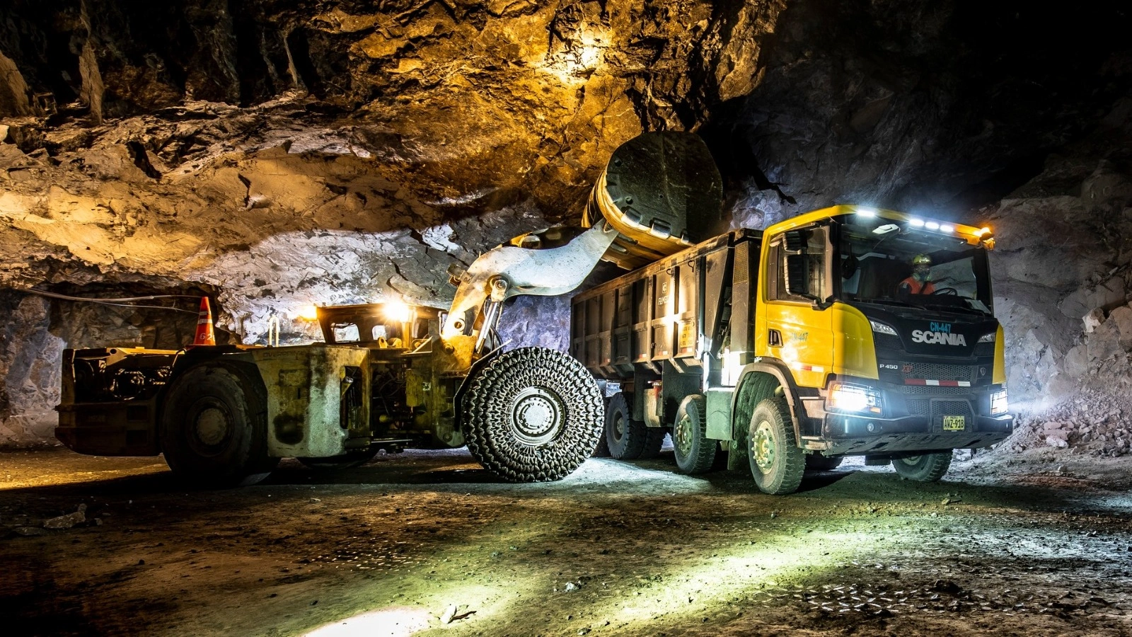 Operación industrial minera